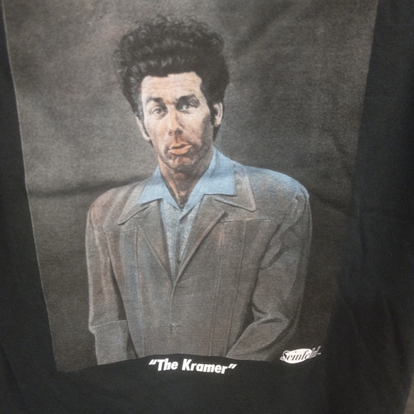 Seinfeld The Kramer TV Show T Shirt Black Unisex - Picture 2 of 4